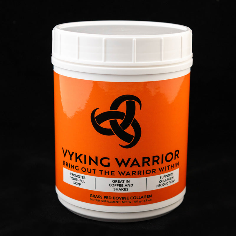 Collagen powder supplement packaged in a bottle with a screw-on lid, promotes skin, hair, and joint health, unflavored for easy mixing.
