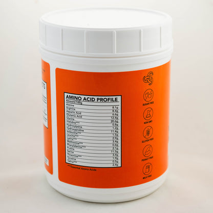 Collagen powder supplement packaged in a bottle with a screw-on lid, promotes skin, hair, and joint health, unflavored for easy mixing.